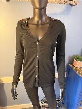 David Kahn Jeanswear Beaded Cardigan XS